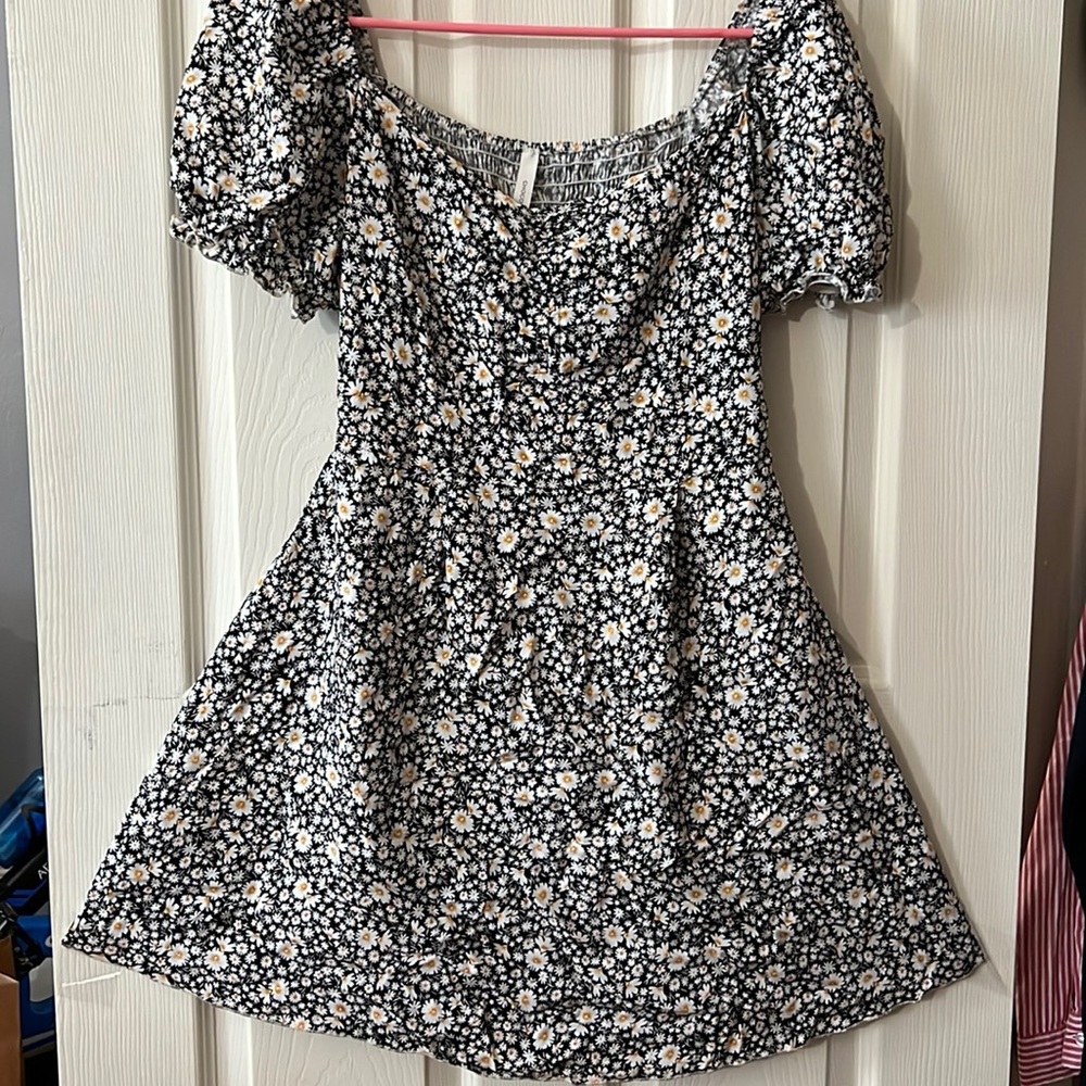 Flower print skater dress